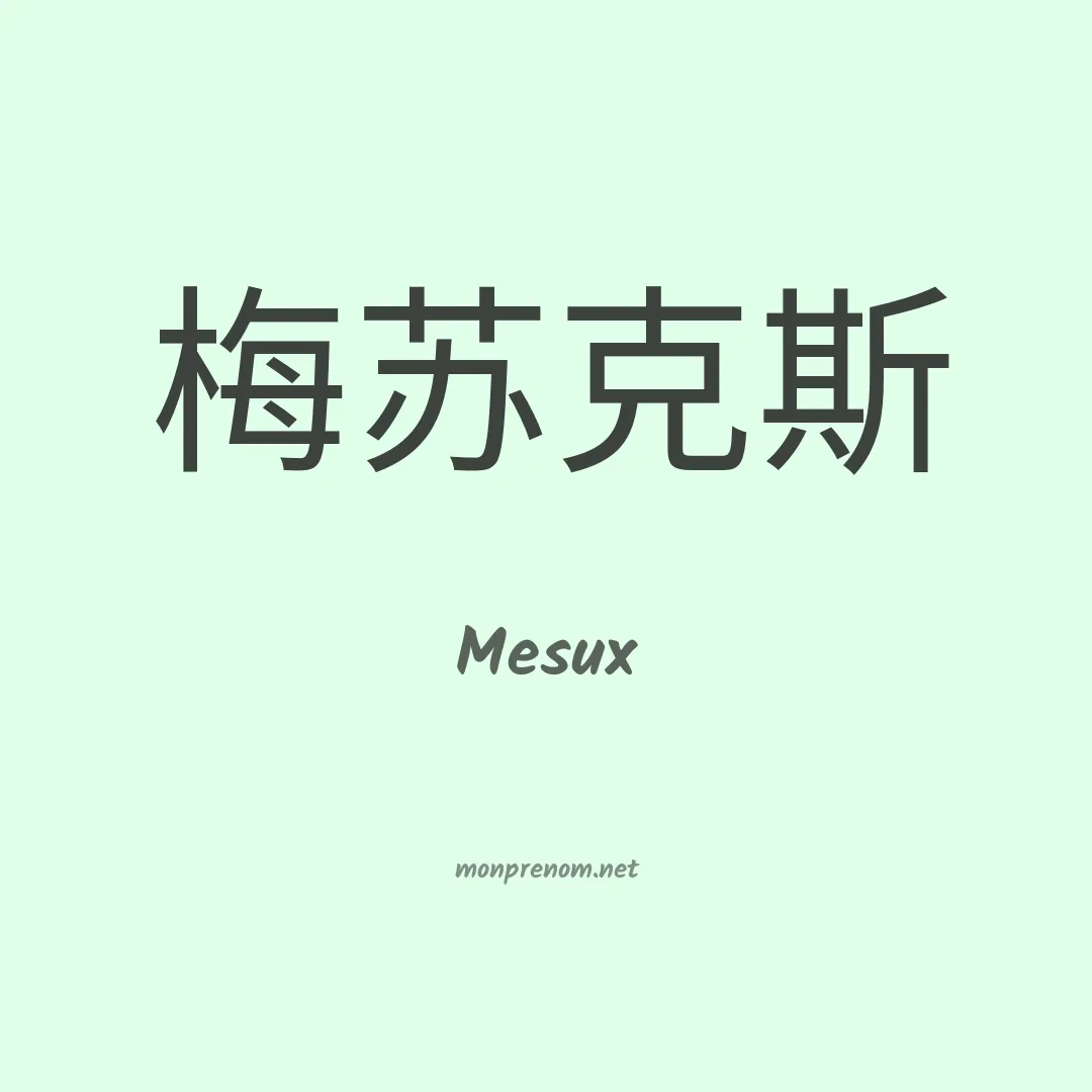 Mesux en chinois