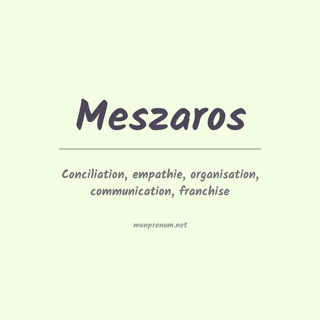 Prénom Meszaros
