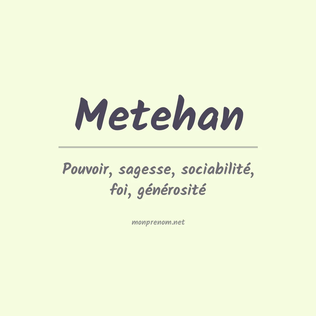 Prénom Metehan