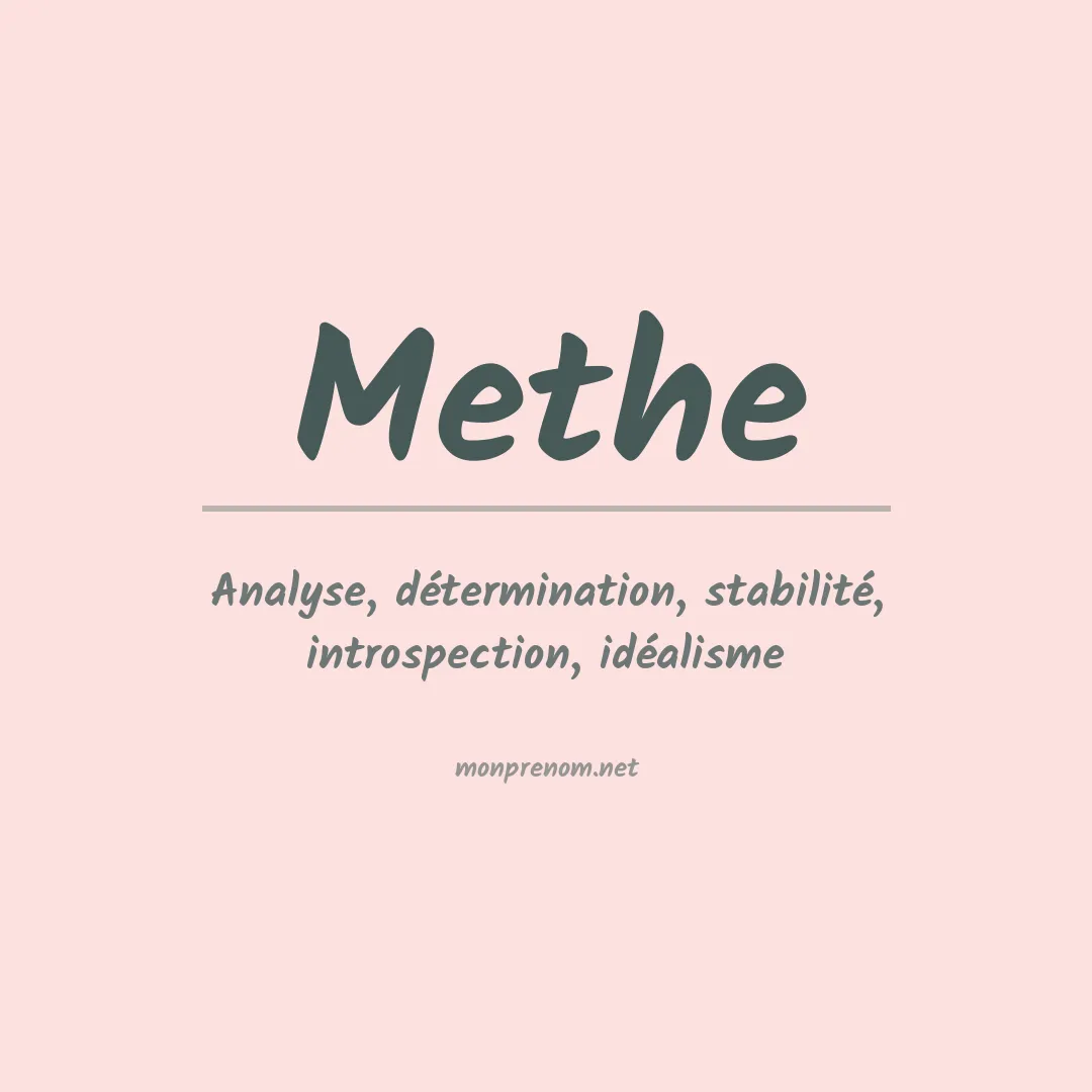 Prénom Methe