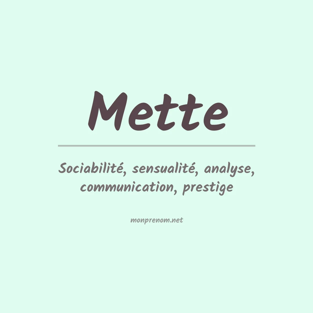 Prénom Mette