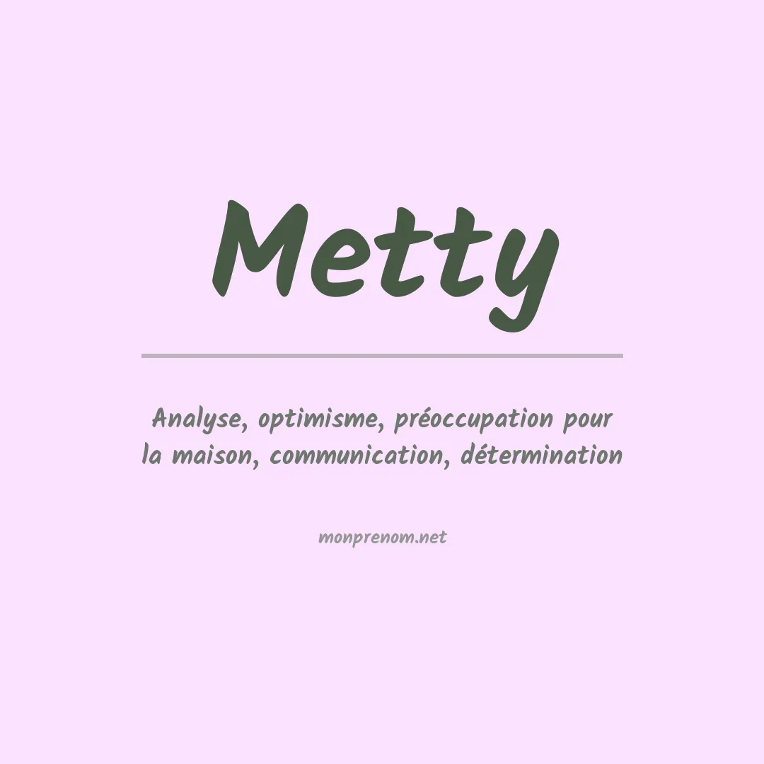Prénom Metty