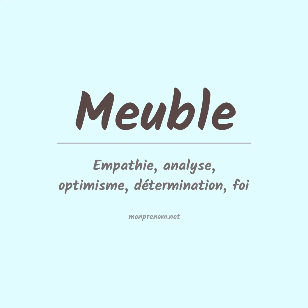 Signification du prénom Meuble