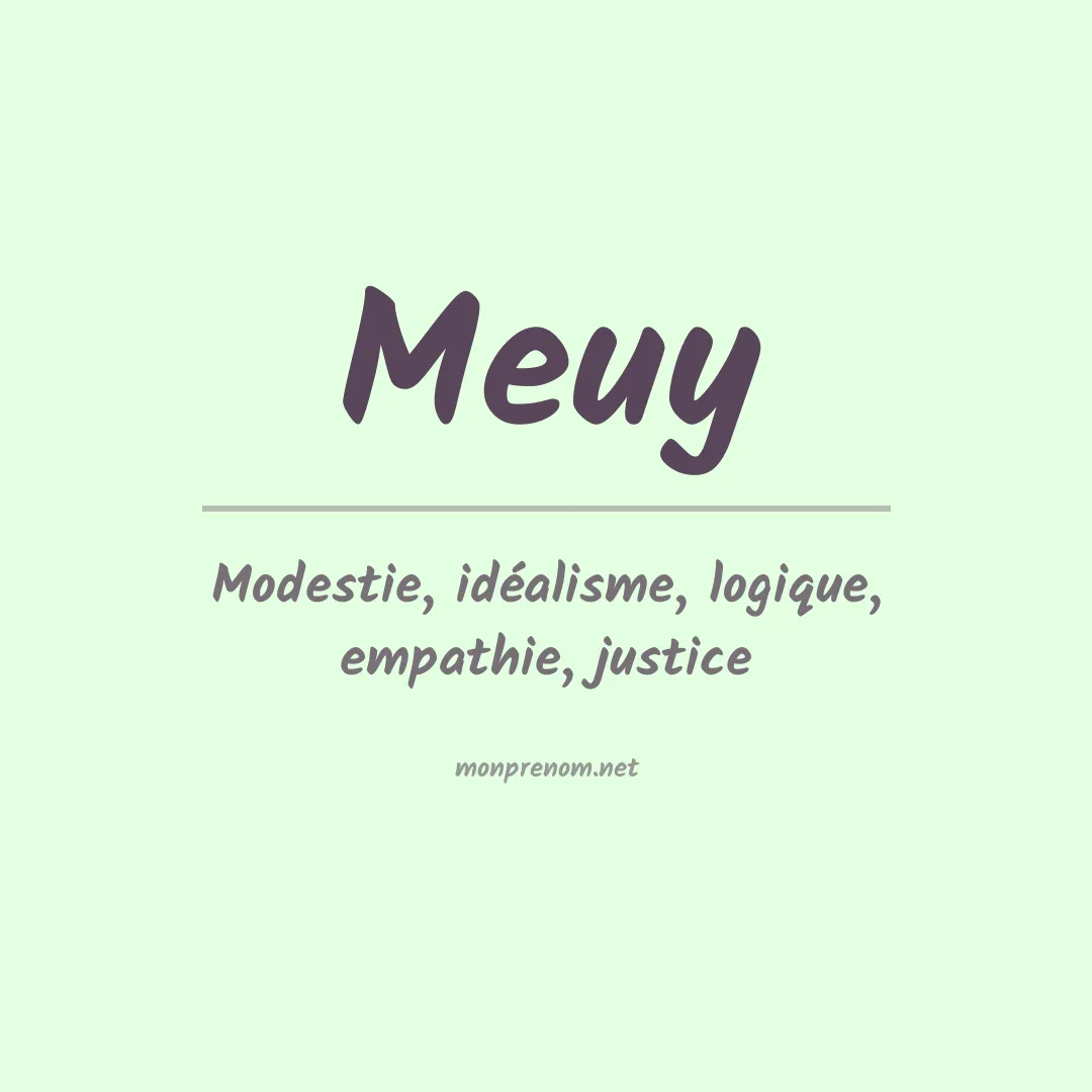 Signification du prénom Meuy