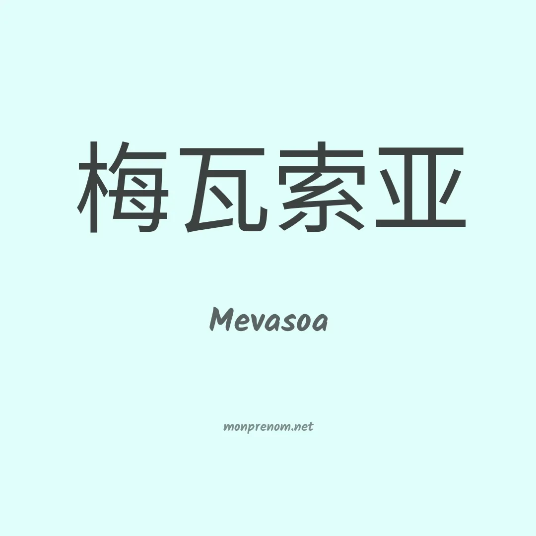 Mevasoa en chinois