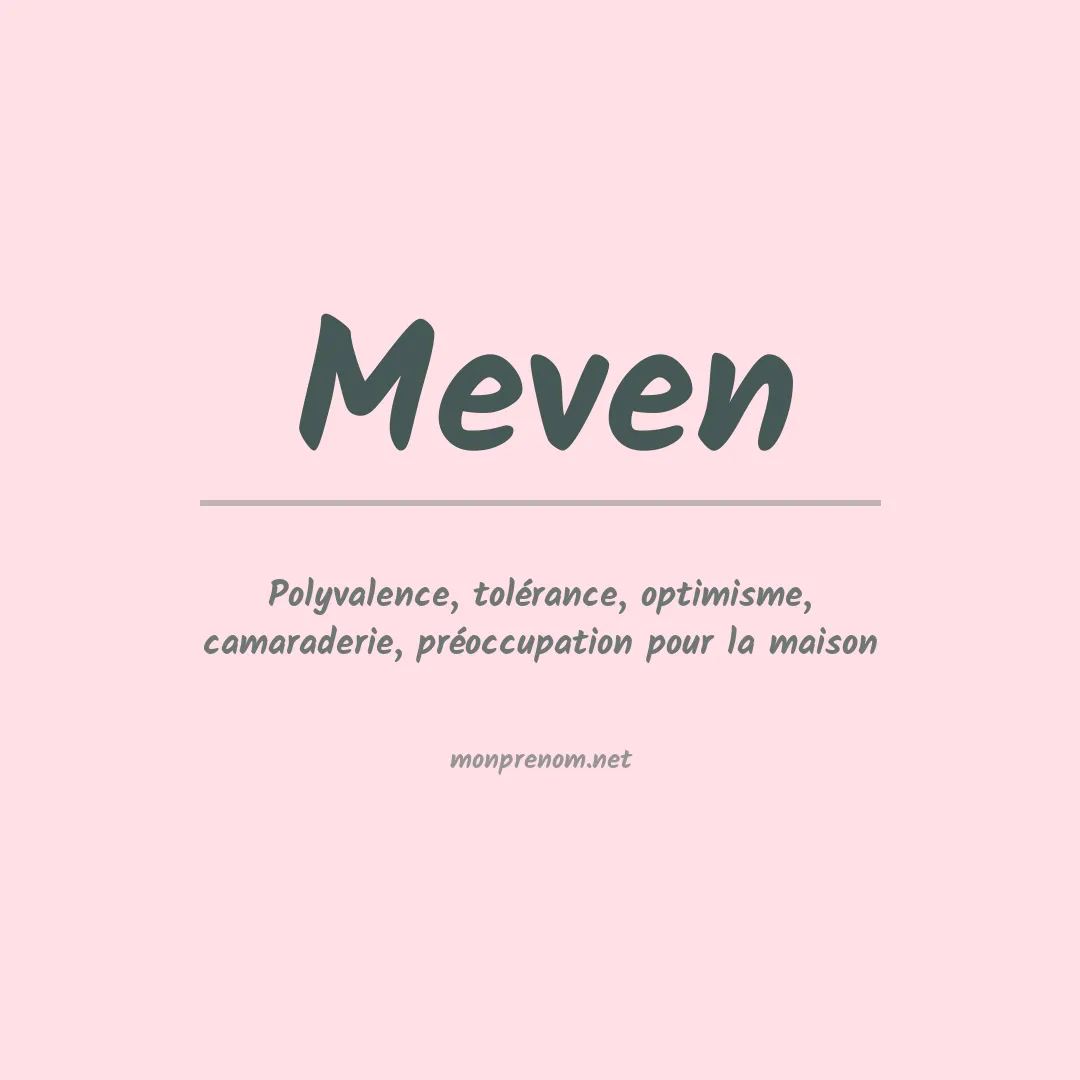 Signification du prénom Meven
