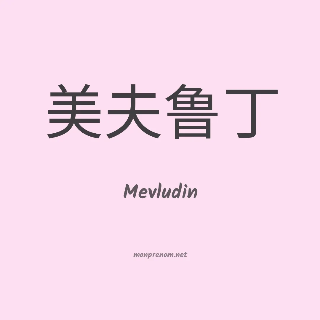 Mevludin en chinois