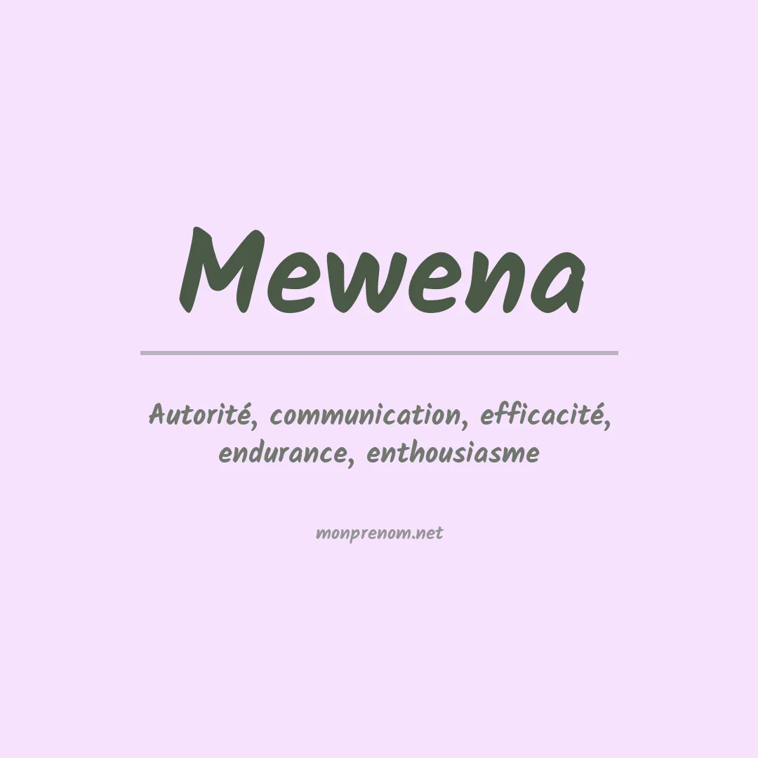 Signification du prénom Mewena