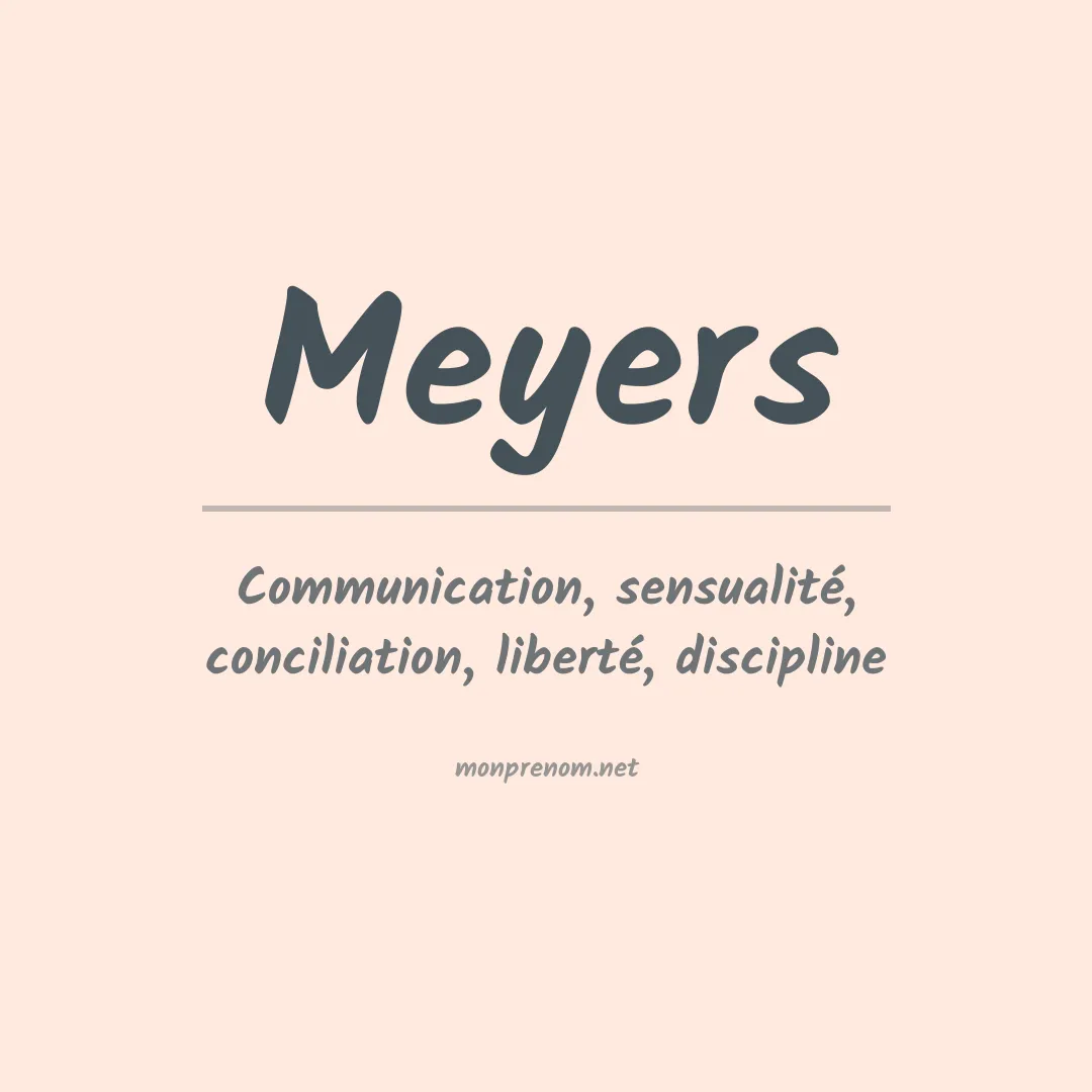Prénom Meyers