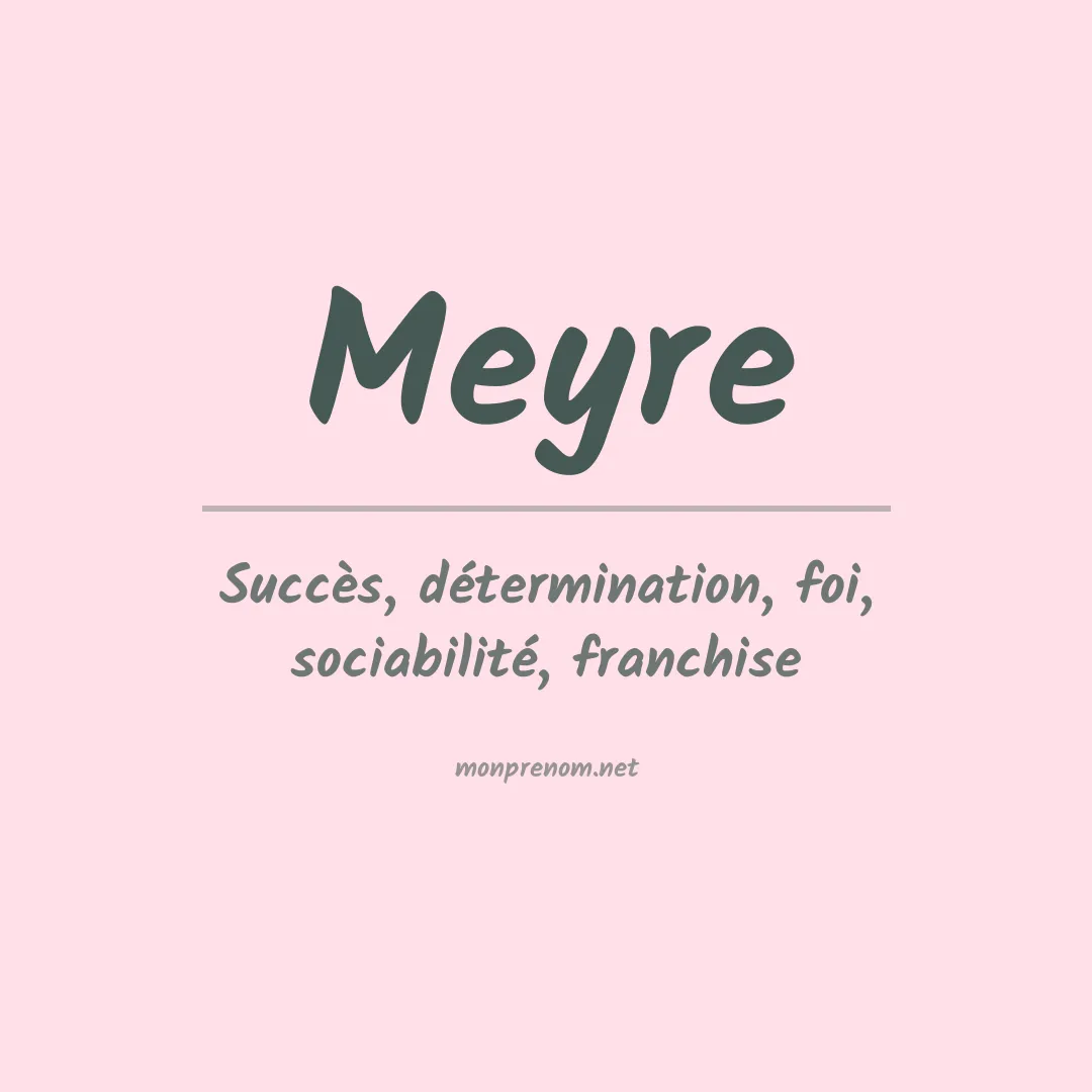 Prénom Meyre
