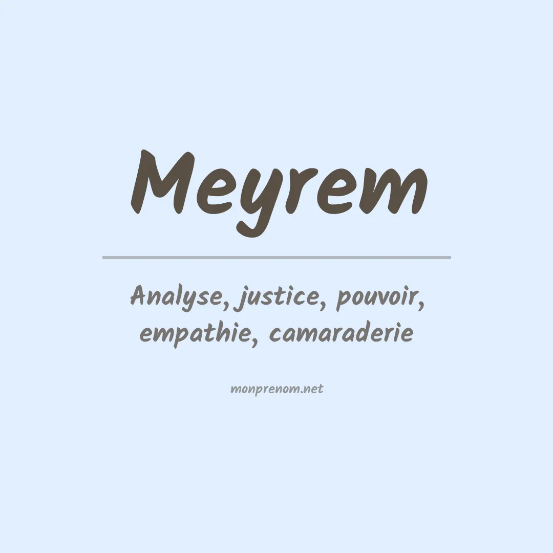 Prénom Meyrem