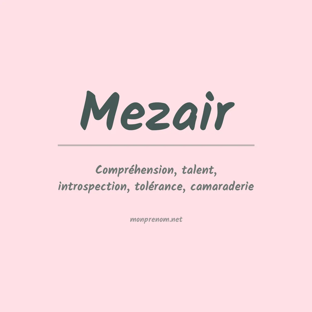 Prénom Mezair