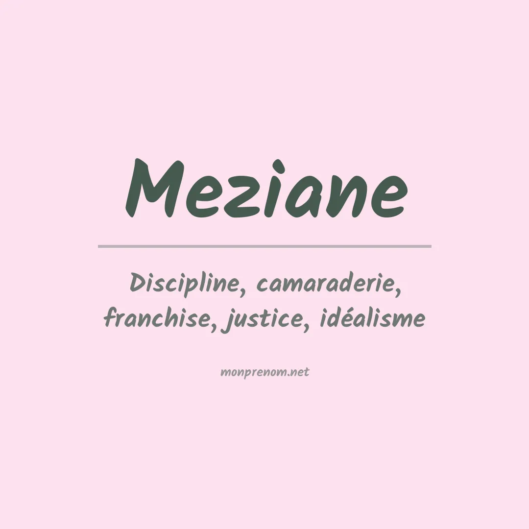 Signification du prénom Meziane