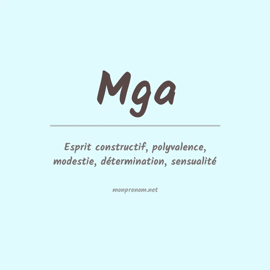 Signification du prénom Mga