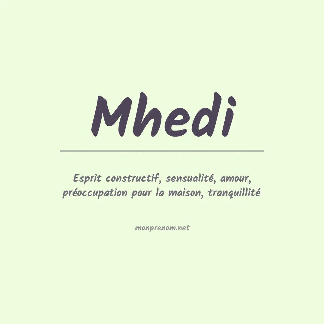 Signification du prénom Mhedi