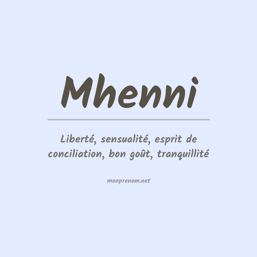 Prénom Mhenni