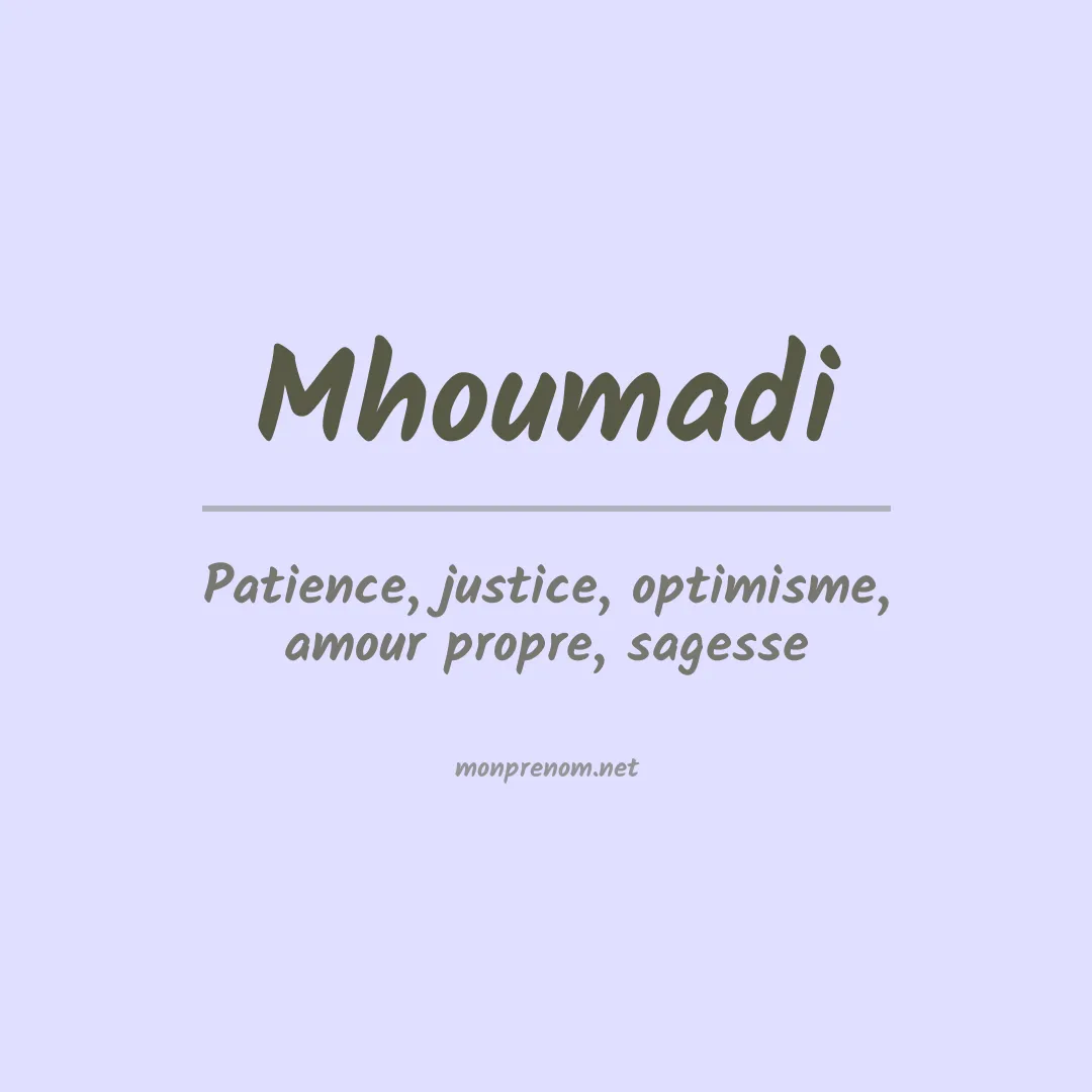 Prénom Mhoumadi