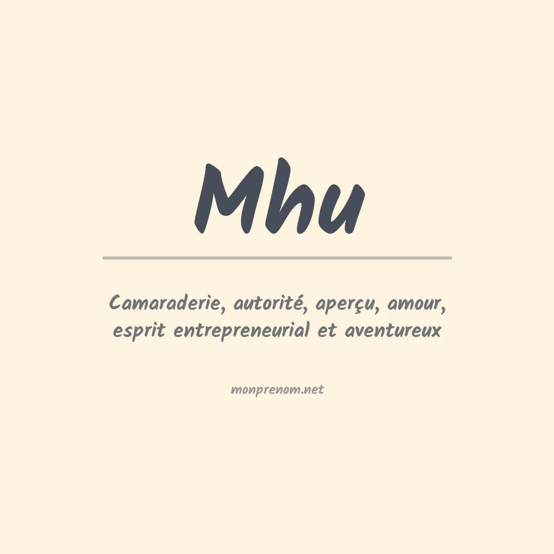 Signification du prénom Mhu