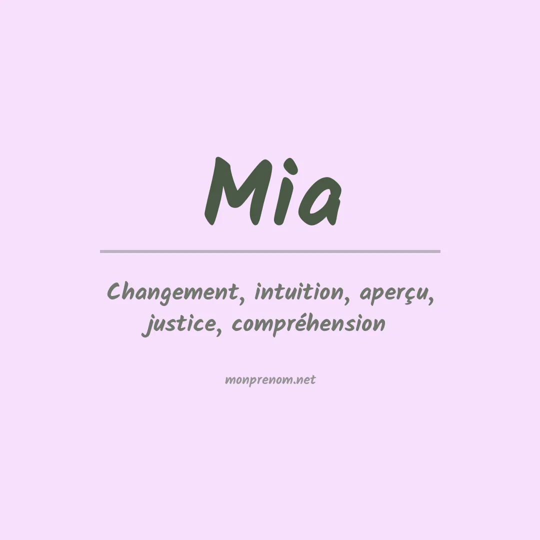 Prénom Mia