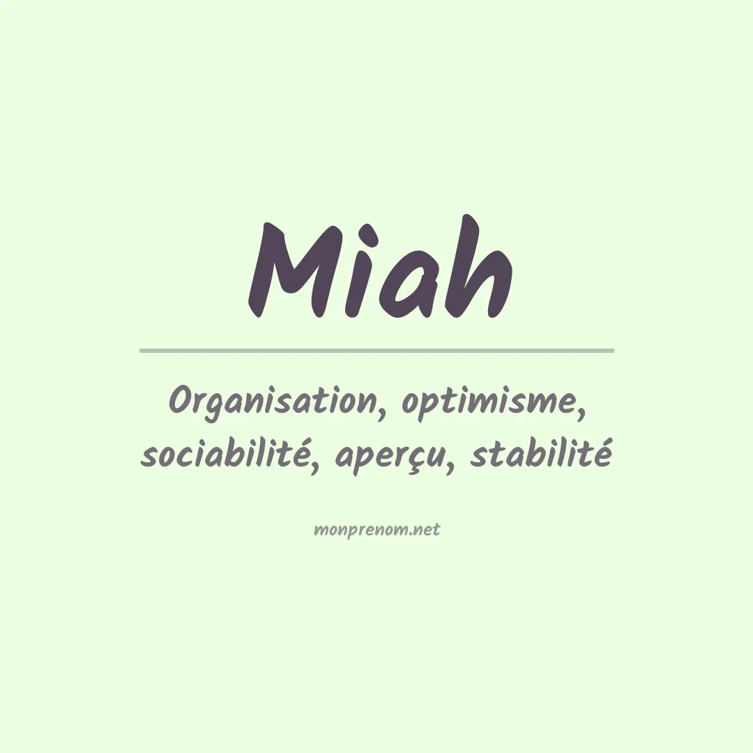 Prénom Miah