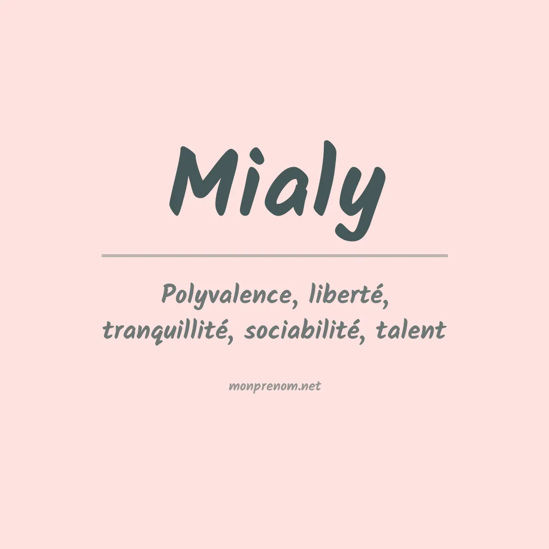 Prénom Mialy