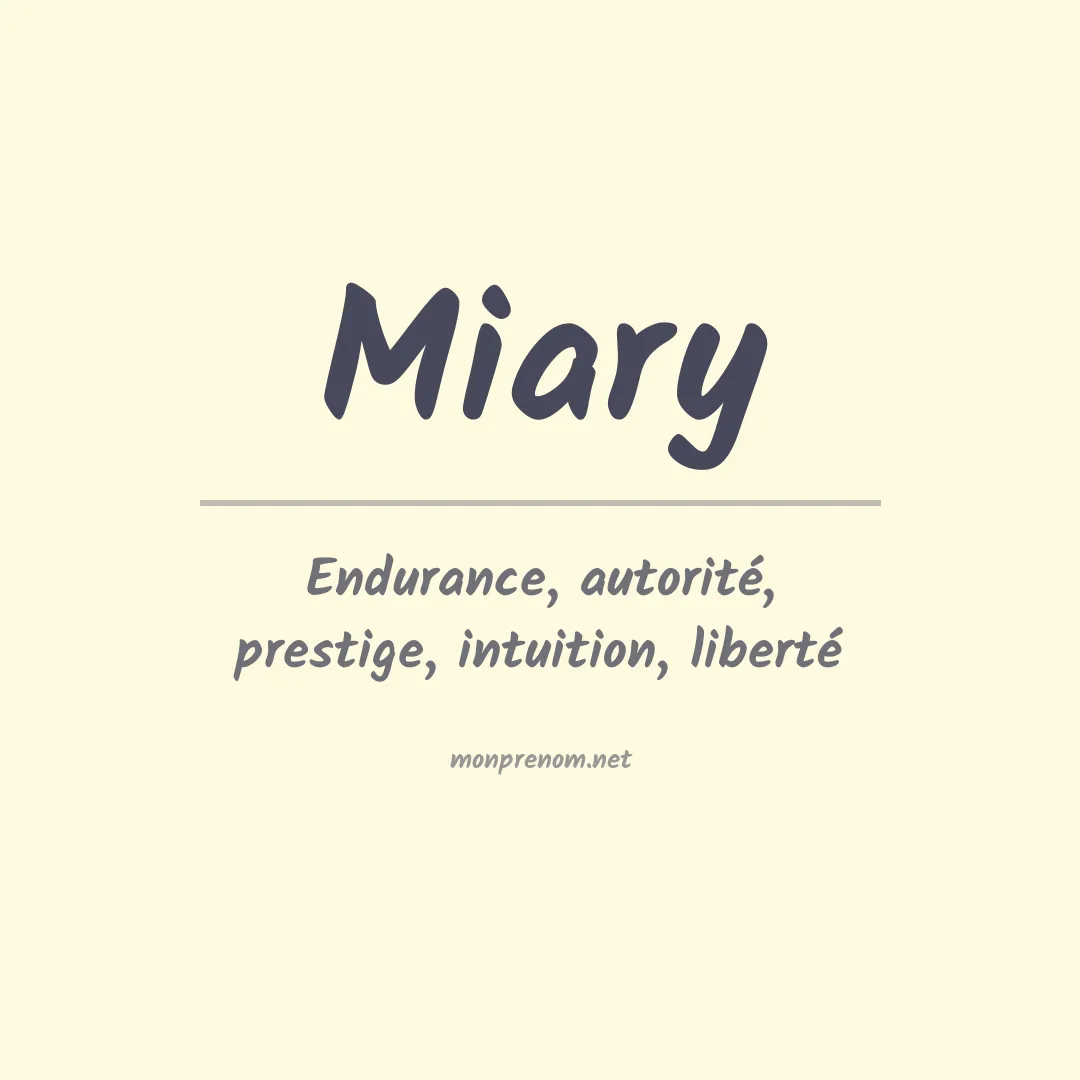 Prénom Miary
