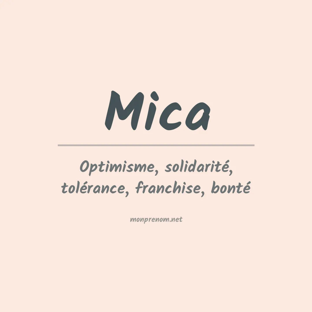 Prénom Mica
