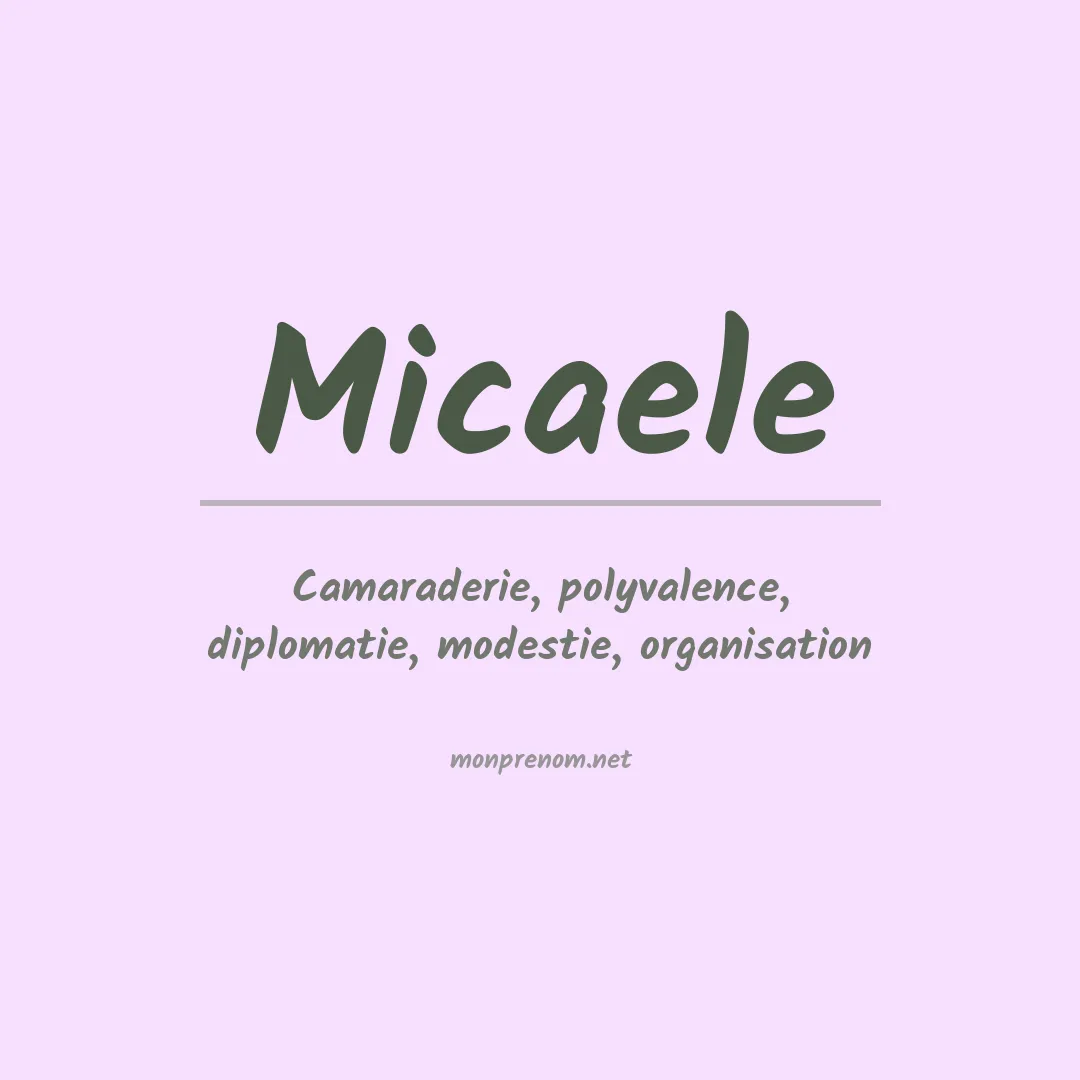 Prénom Micaele