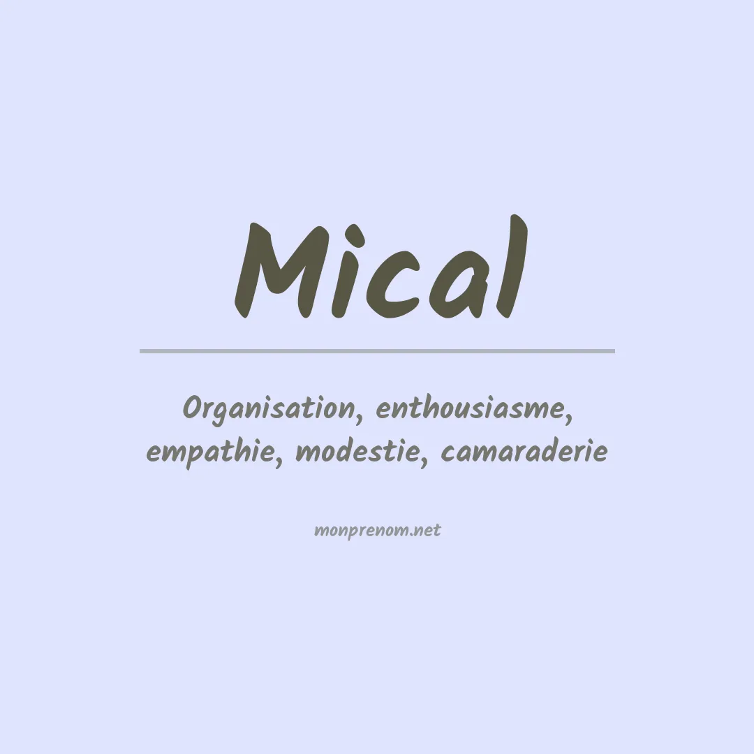 Prénom Mical