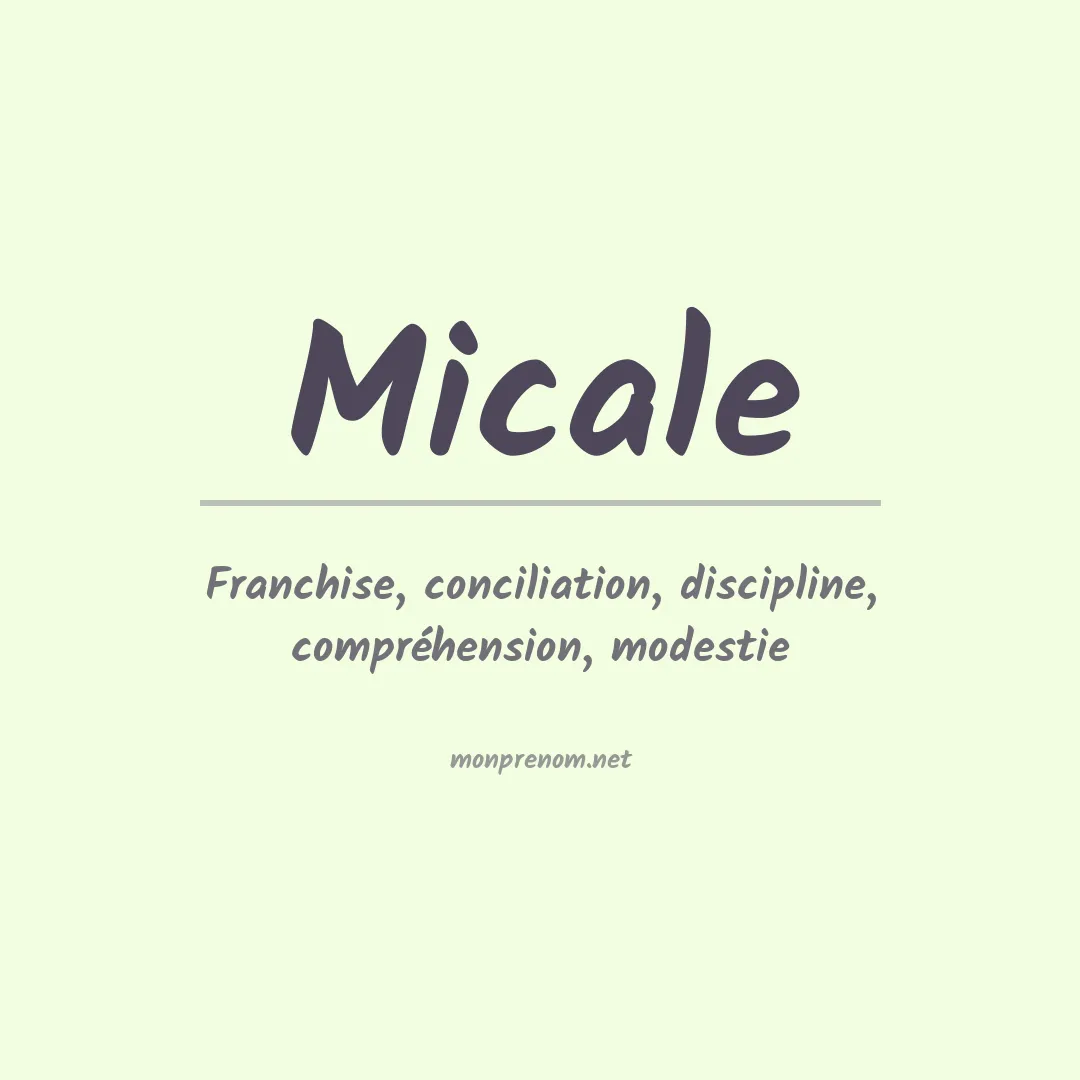 Prénom Micale