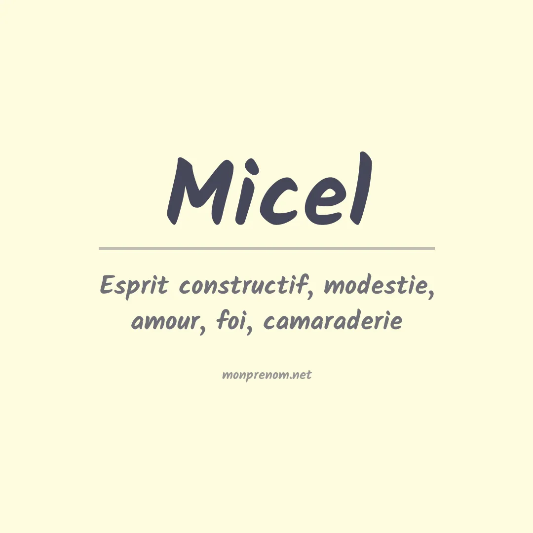 Prénom Micel