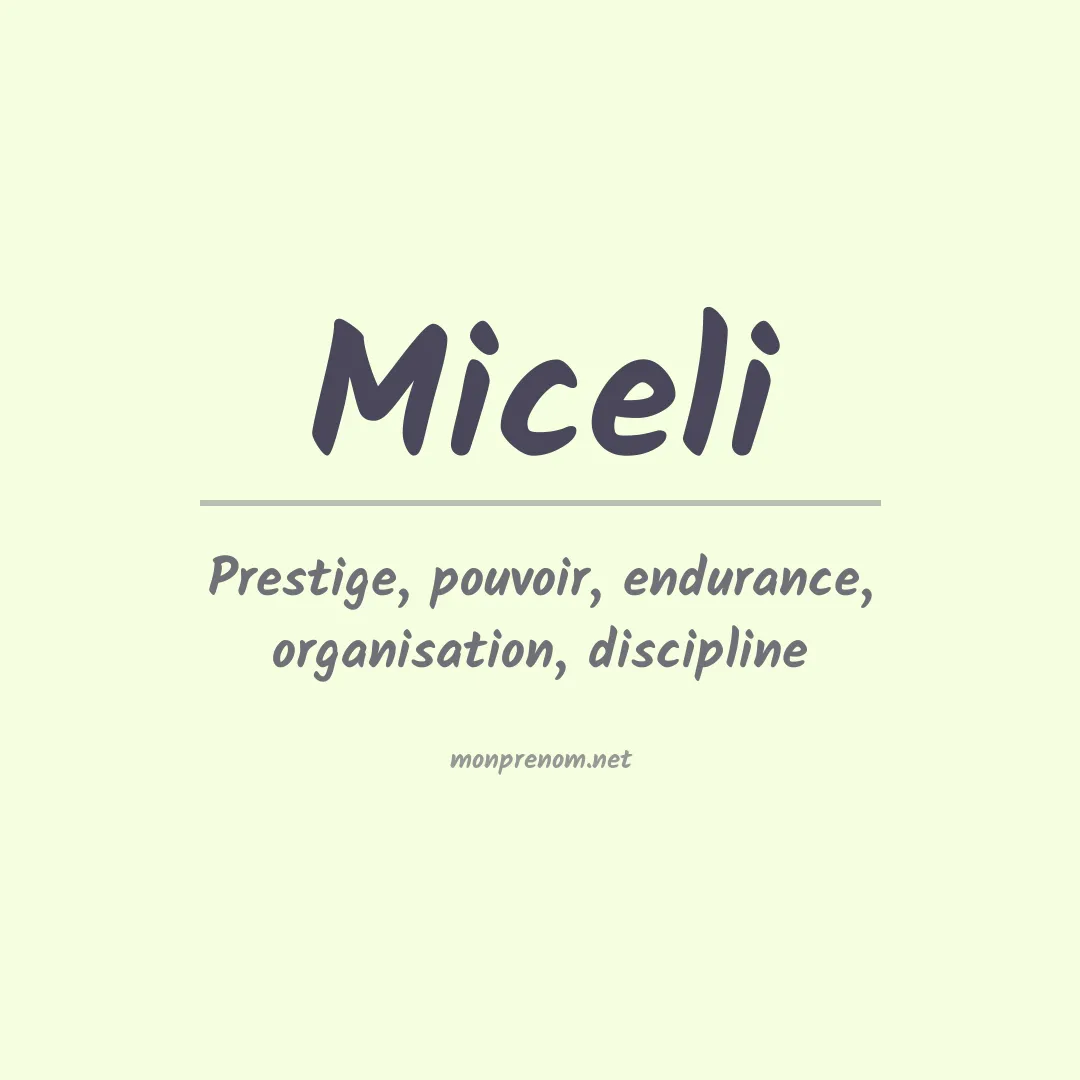 Prénom Miceli