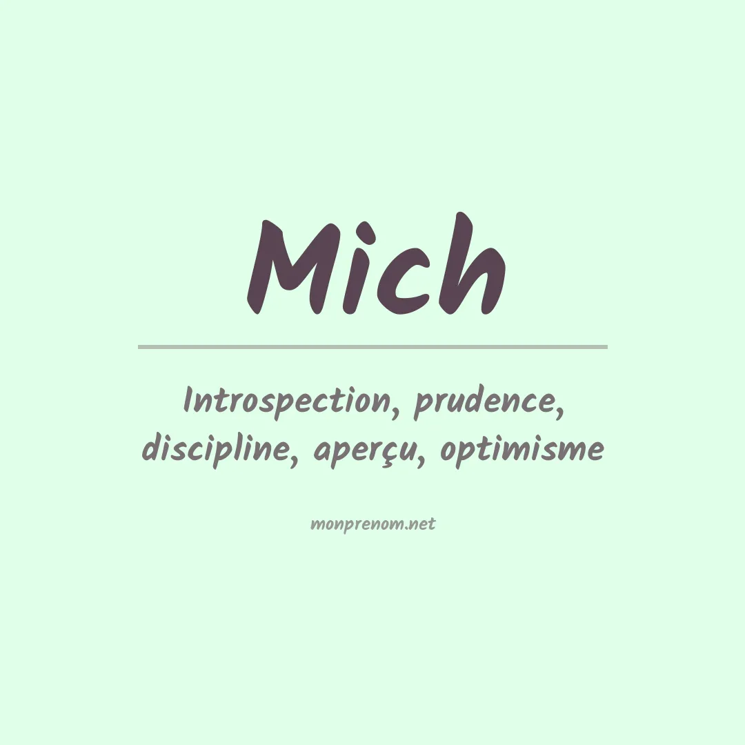 Prénom Mich