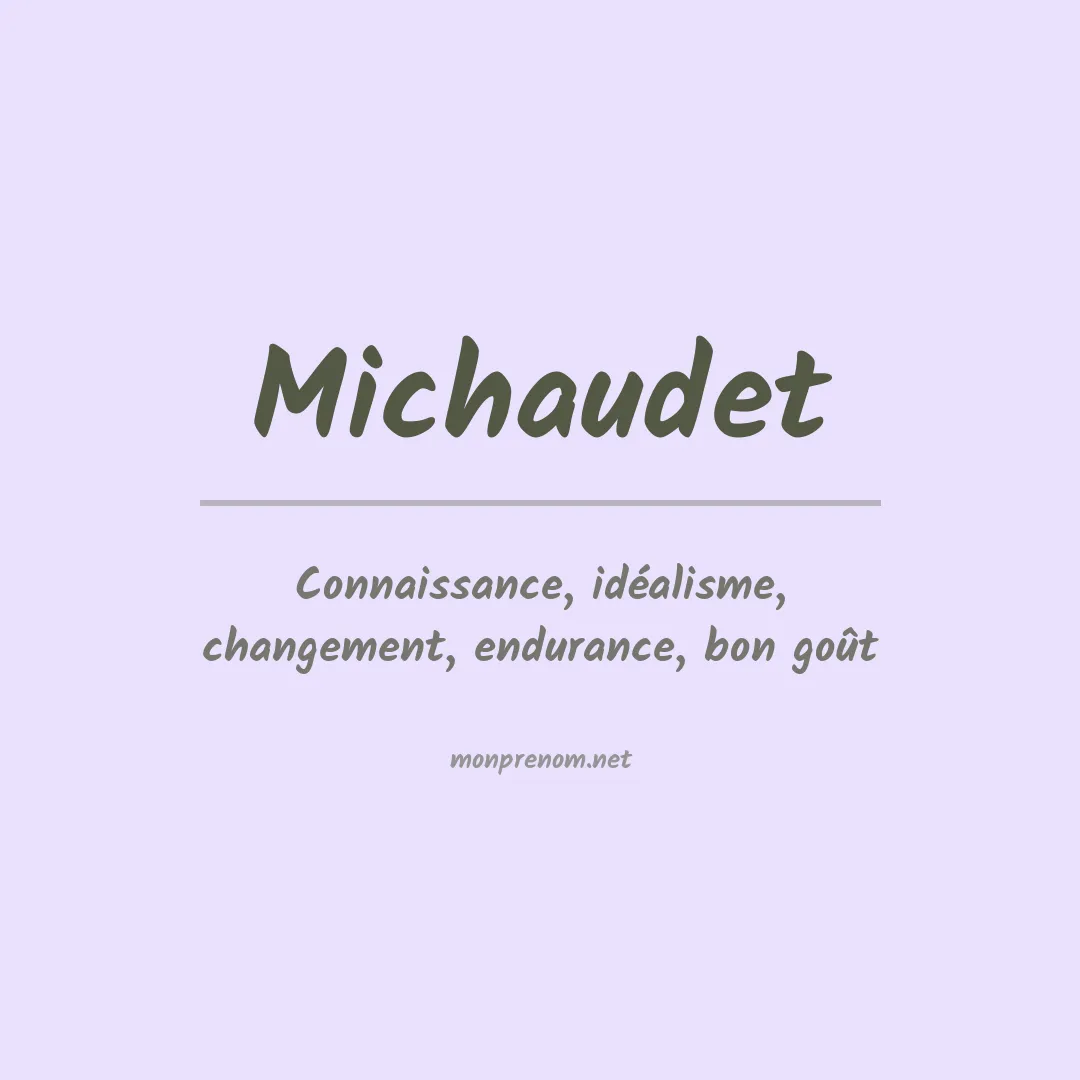 Prénom Michaudet