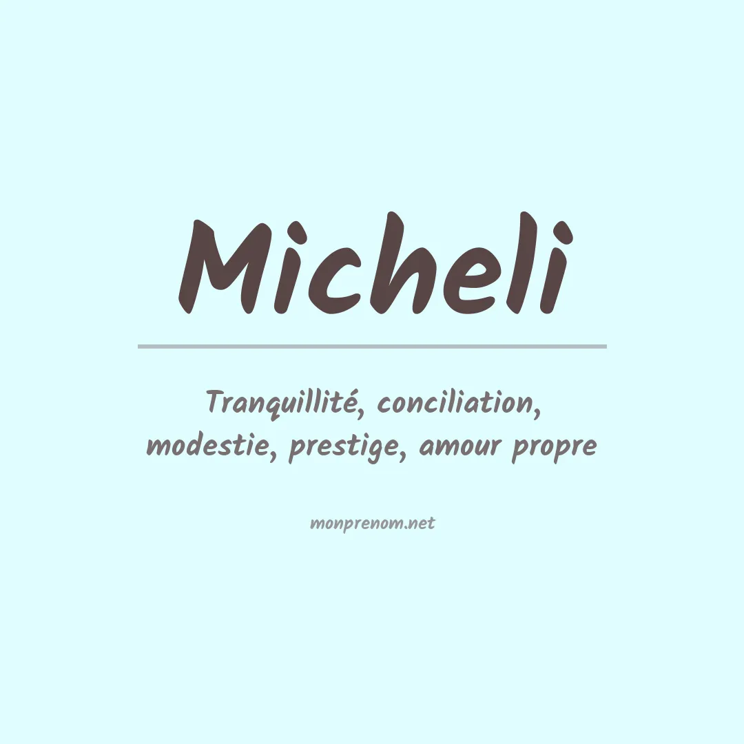 Prénom Micheli