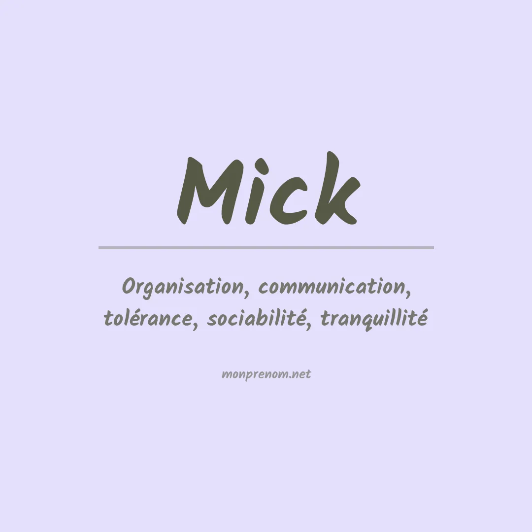Prénom Mick