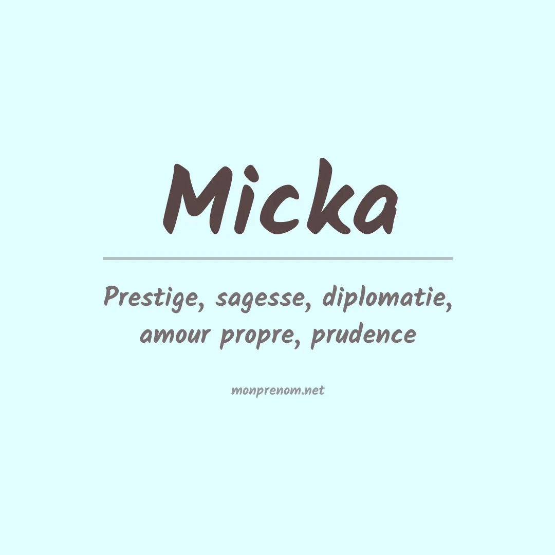 Prénom Micka