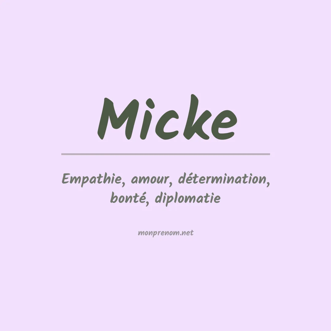 Prénom Micke