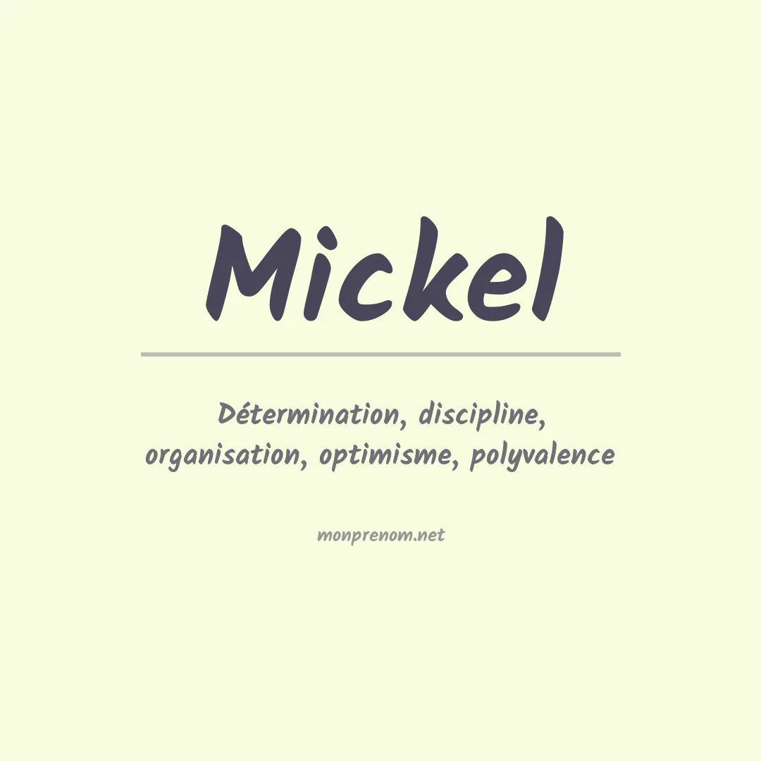 Prénom Mickel