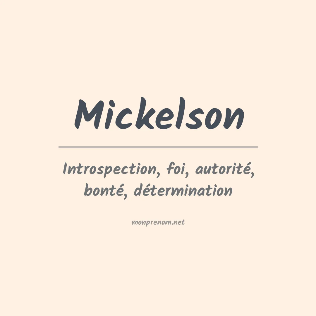 Prénom Mickelson
