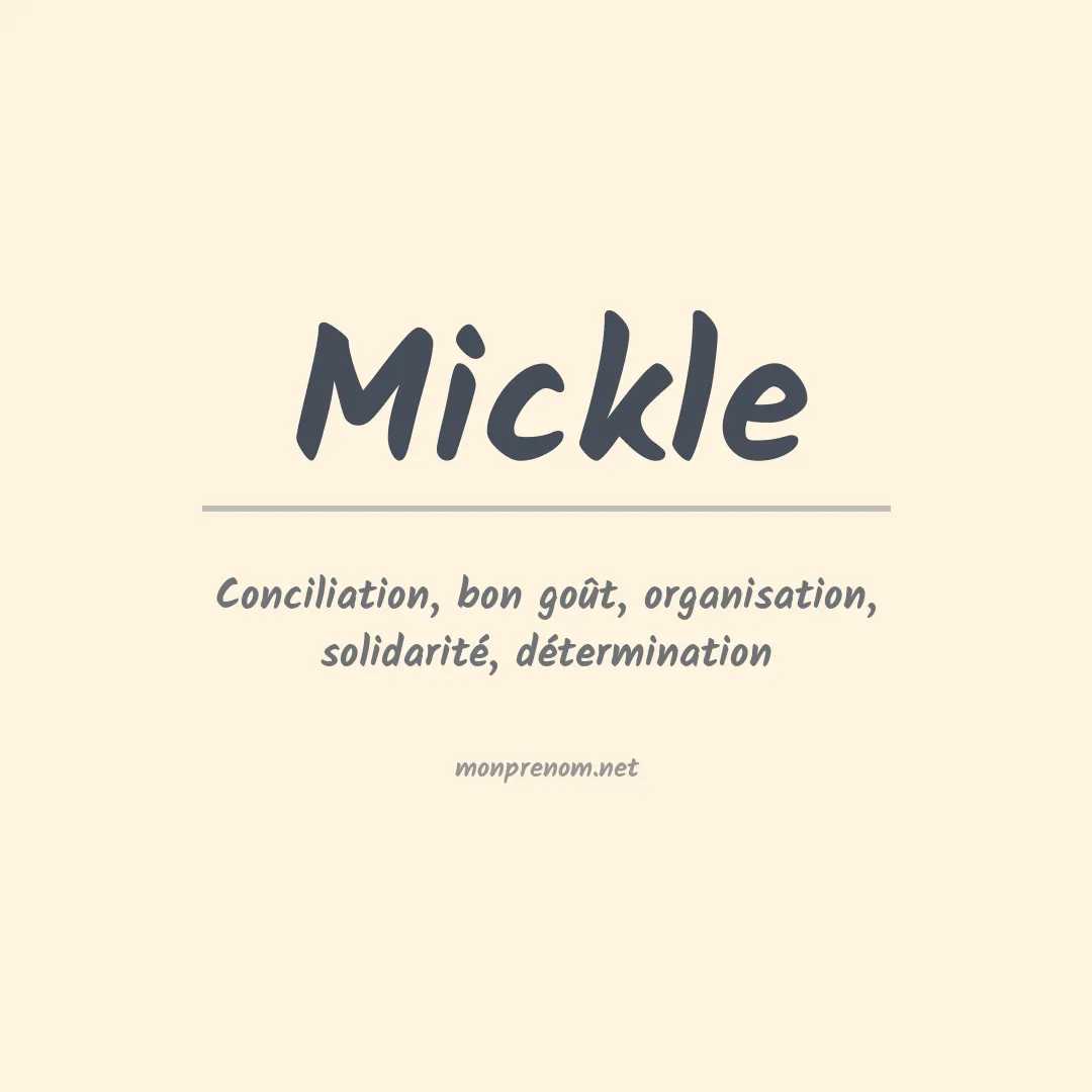 Prénom Mickle