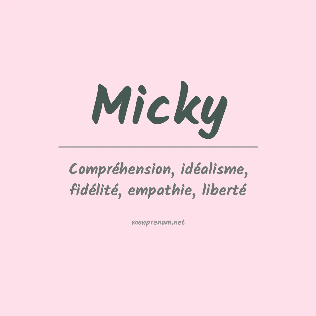Prénom Micky