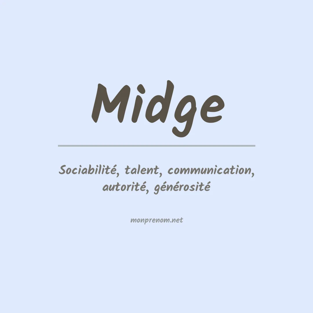 Signification du prénom Midge
