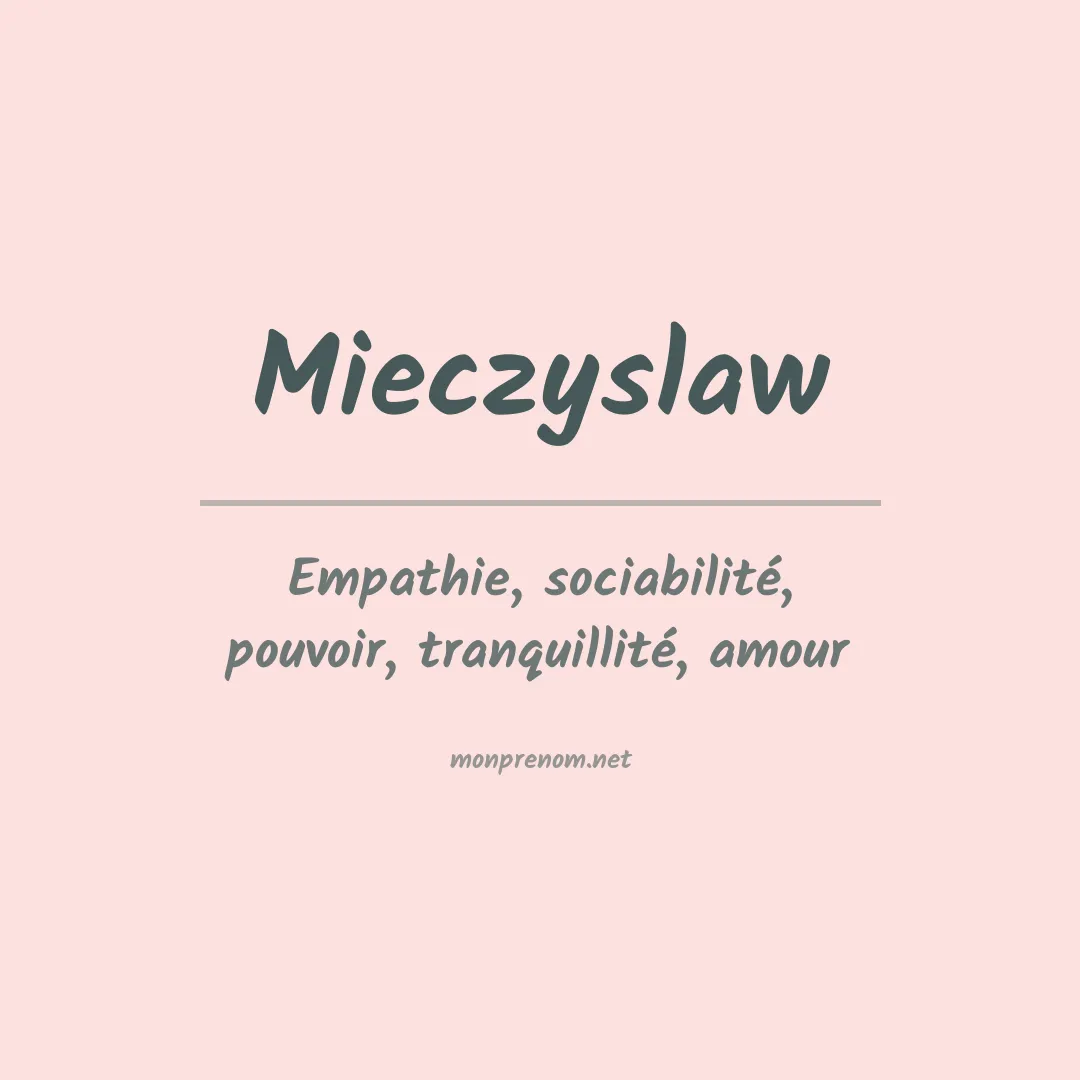 Prénom Mieczyslaw
