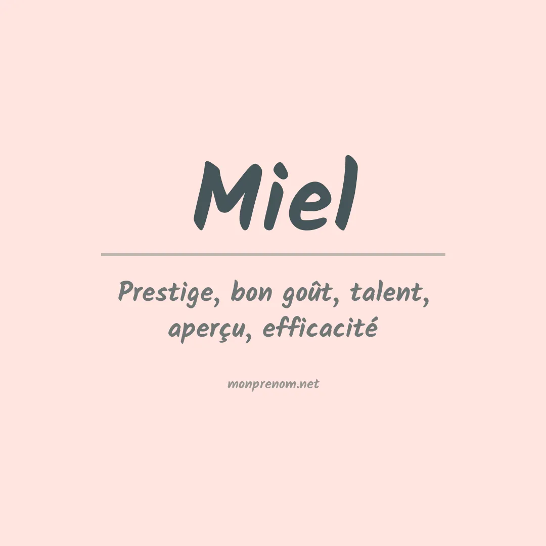 Prénom Miel