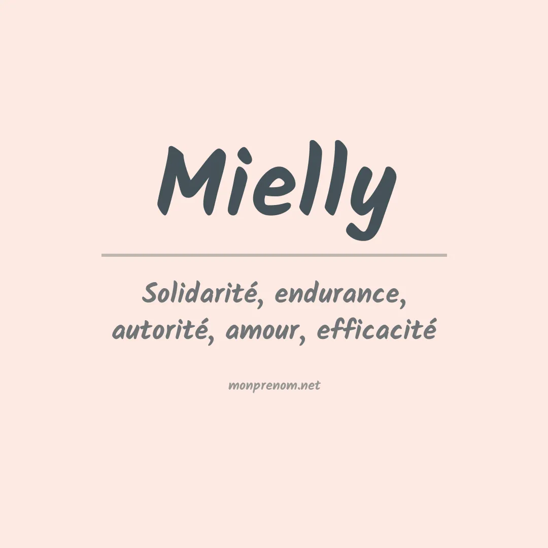 Signification du prénom Mielly