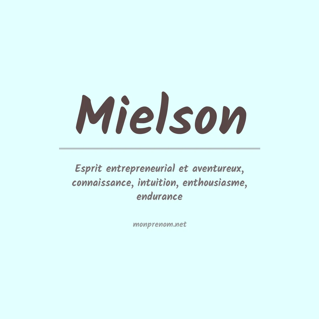 Prénom Mielson
