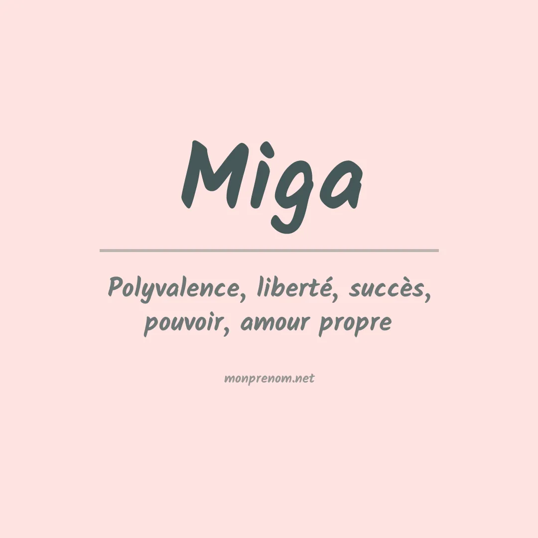 Prénom Miga