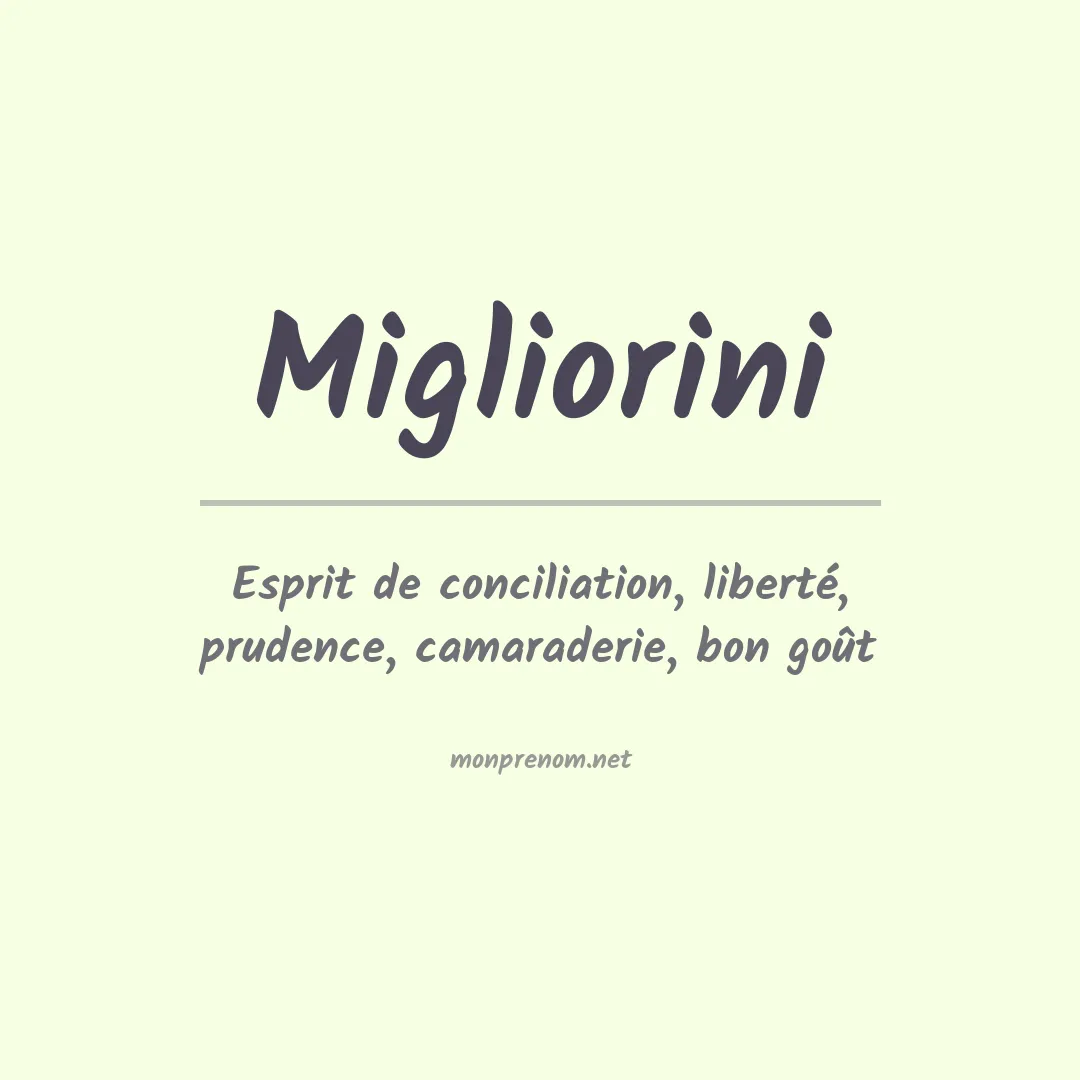 Prénom Migliorini
