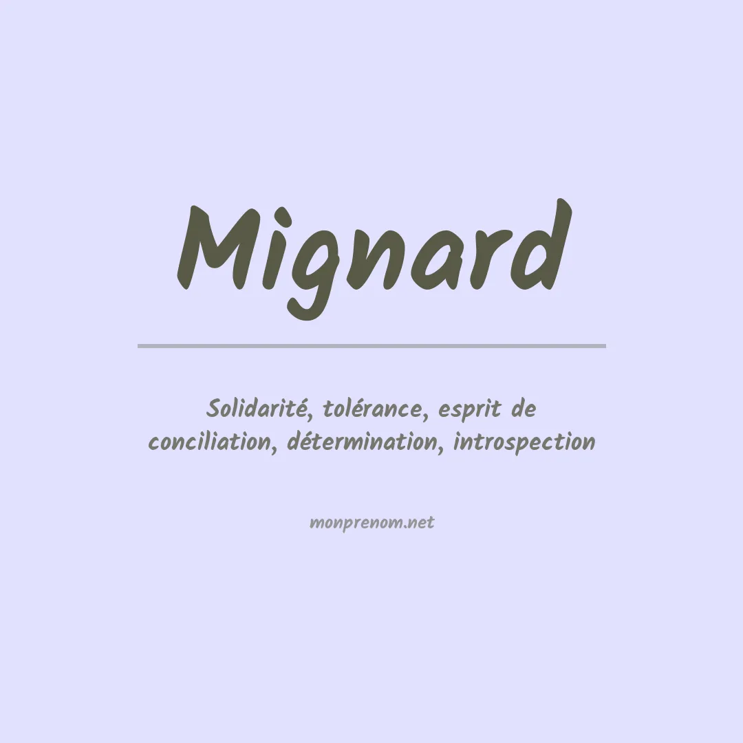 Prénom Mignard